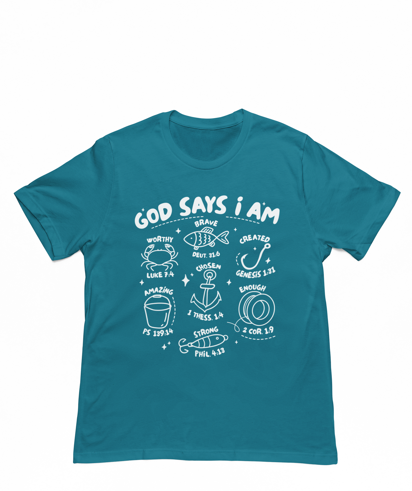 God Says I Am (Fishing) Youth & Toddler Graphic Tee