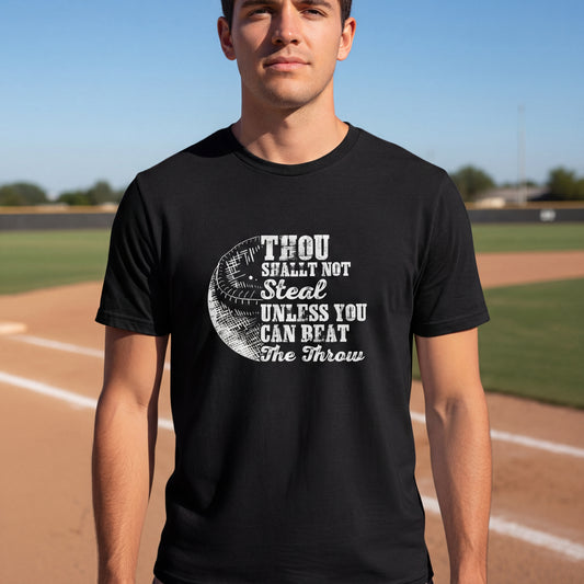 Though Shallt Not Steal Adult Graphic Tshirt