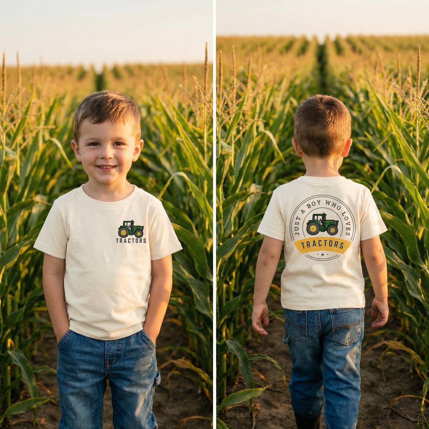 Just A Boy Who Loves Tractors Toddler/Youth Graphic Tee