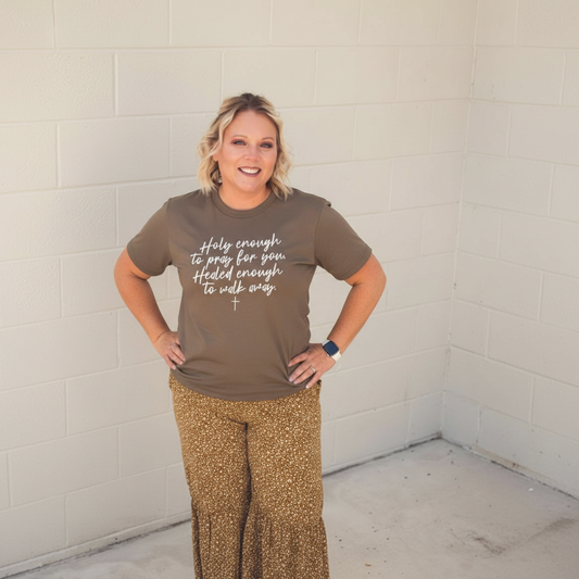 Holy Enough To Walk Away Adult Graphic Tshirt