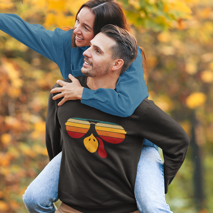 Retro Turkey ShadesGraphic Sweatshirt